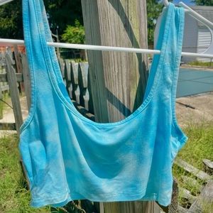 Handmade Ice-dye Crop Tank top